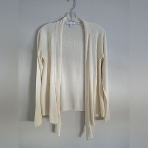 JOSEF | Wool Angora Waterfall Cardigan Sweater Cream Sz S